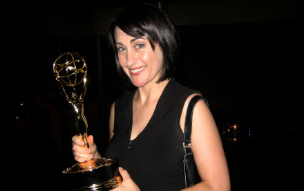 Here is an Emmy for Hair & Makeup which I did not win, but I did wear Emmy-winning hair and makeup.